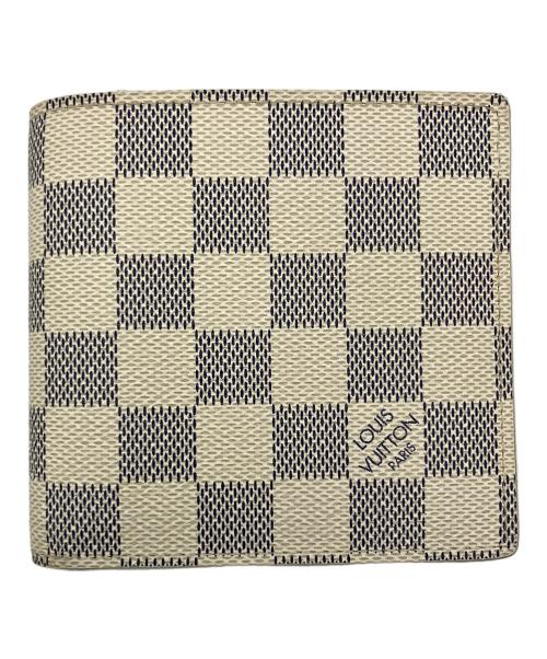 LOUIS VUITTON（ルイ ヴィトン）LOUIS VUITTON (ルイ ヴィトン) 2つ折り財布 ダミエ・アズール  ポルトフォイユ・マルコ アイボリーの古着・服飾アイテム