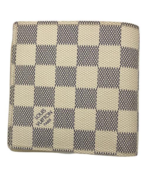 LOUIS VUITTON（ルイ ヴィトン）LOUIS VUITTON (ルイ ヴィトン) 2つ折り財布 ダミエ・アズール  ポルトフォイユ・マルコ アイボリーの古着・服飾アイテム