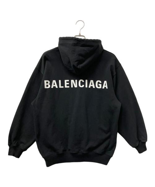 BALENCIAGA（バレンシアガ）BALENCIAGA (バレンシアガ) パーカー バックロゴプルオーバーパーカー ブラック サイズ:XSの古着・服飾アイテム