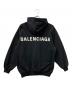 BALENCIAGA (バレンシアガ) パーカー バックロゴプルオーバーパーカー ブラック サイズ:XS：30000円