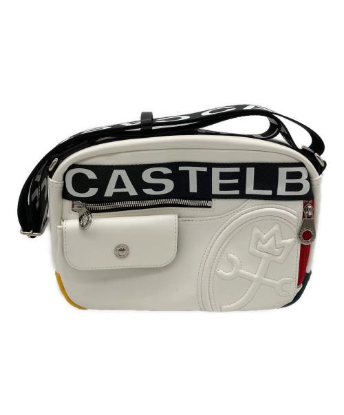 CASTELBAJAC（カステルバジャック）CASTELBAJAC (カステルバジャック) ショルダーバッグ ホワイト×グリーンの古着・服飾アイテム