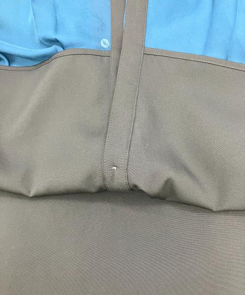 HARE（ハレ）HARE (ハレ) 長袖ワンピース シースルー切替シャツワンピース ブラック×ブルー サイズ:FREEの古着・服飾アイテム