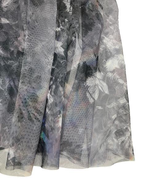 HARE（ハレ）HARE (ハレ) ロングスカート サスツキチュールベルトスカート グレー×ブラック サイズ:FREEの古着・服飾アイテム