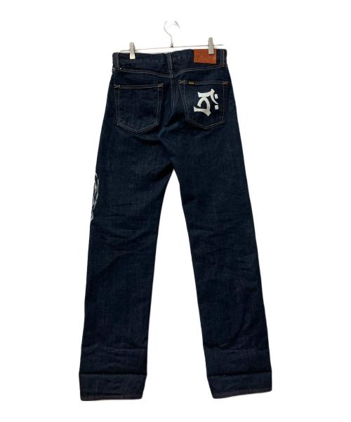 ZEN CLOTHING（ゼン クロージング）ZEN CLOTHING (ゼン クロージング) デニムパンツ　和柄ペイント　総生産数47本限定（2/47） インディゴ サイズ:Mの古着・服飾アイテム