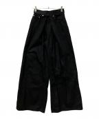 JOHN LAWRENCE SULLIVANジョン ローレンス サリバン）の古着「RIGID DENIM WIDE PANTS」｜ブラック