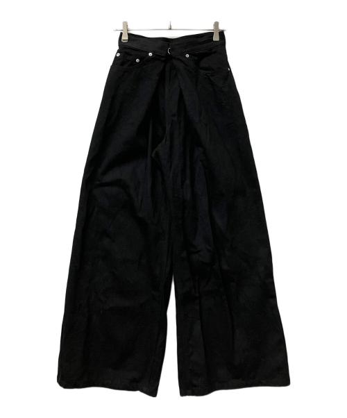 JOHN LAWRENCE SULLIVAN（ジョン ローレンス サリバン）JOHN LAWRENCE SULLIVAN (ジョン ローレンス サリバン) RIGID DENIM WIDE PANTS ブラック サイズ:Sの古着・服飾アイテム