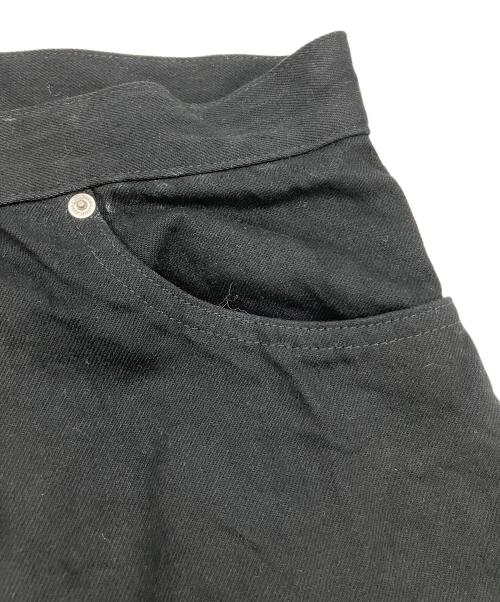 JOHN LAWRENCE SULLIVAN（ジョン ローレンス サリバン）JOHN LAWRENCE SULLIVAN (ジョン ローレンス サリバン) RIGID DENIM WIDE PANTS ブラック サイズ:Sの古着・服飾アイテム