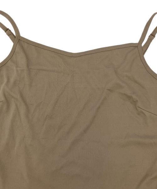 Snidel（スナイデル）Snidel (スナイデル) シアー二ットポロシャツ　※キャミソール付 ブラウン×グリーン サイズ:FREEの古着・服飾アイテム