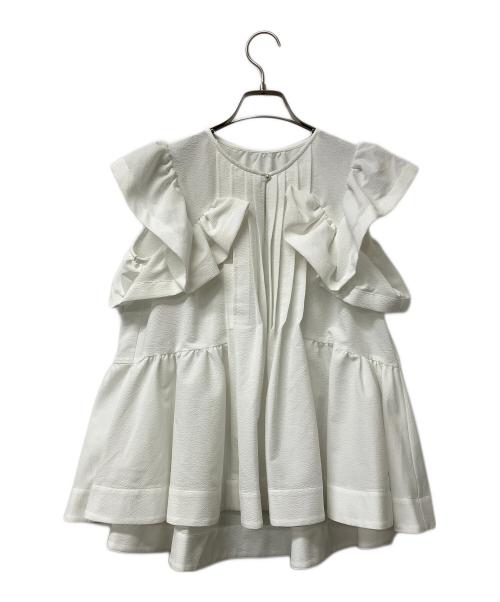 CELFORD（セルフォード）CELFORD (セルフォード) チュニック ピンタックチュニックブラウス ホワイト サイズ:Fの古着・服飾アイテム
