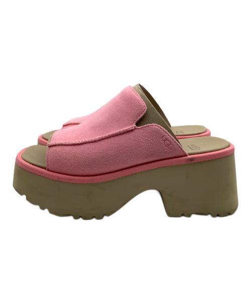 UGG（アグ）UGG (アグ) 厚底サンダル New Heights Slide ピンク×ブラウン サイズ:JAPAN 23の古着・服飾アイテム