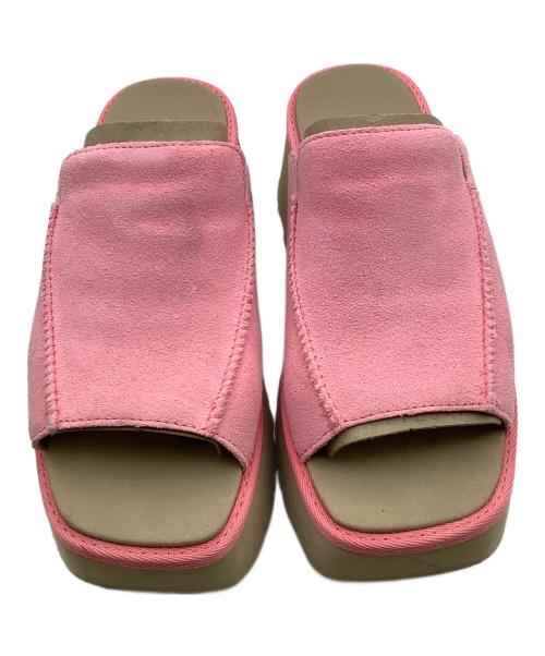 UGG（アグ）UGG (アグ) 厚底サンダル New Heights Slide ピンク×ブラウン サイズ:JAPAN 23の古着・服飾アイテム