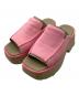 UGG（アグ）の古着「厚底サンダル New Heights Slide」｜ピンク×ブラウン
