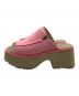 UGG (アグ) 厚底サンダル New Heights Slide ピンク×ブラウン サイズ:JAPAN 23：6000円
