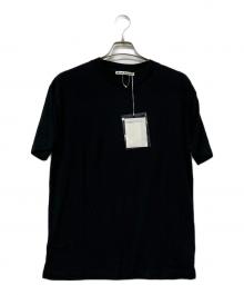 Acne studios（アクネ ストゥディオズ）の古着「半袖カットソー リバースラベルパッチ バックロゴTシャツ」｜ブラック