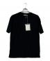 Acne studios（アクネ ストゥディオズ）の古着「半袖カットソー リバースラベルパッチ バックロゴTシャツ」｜ブラック