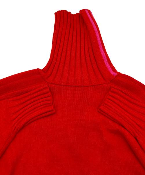 adidas（アディダス）adidas (アディダス) Ivy Park (アイビー・パーク) 厚手ニット タートルネックセーター レッド サイズ:Mの古着・服飾アイテム