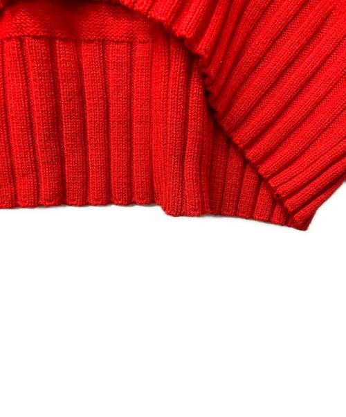adidas（アディダス）adidas (アディダス) Ivy Park (アイビー・パーク) 厚手ニット タートルネックセーター レッド サイズ:Mの古着・服飾アイテム