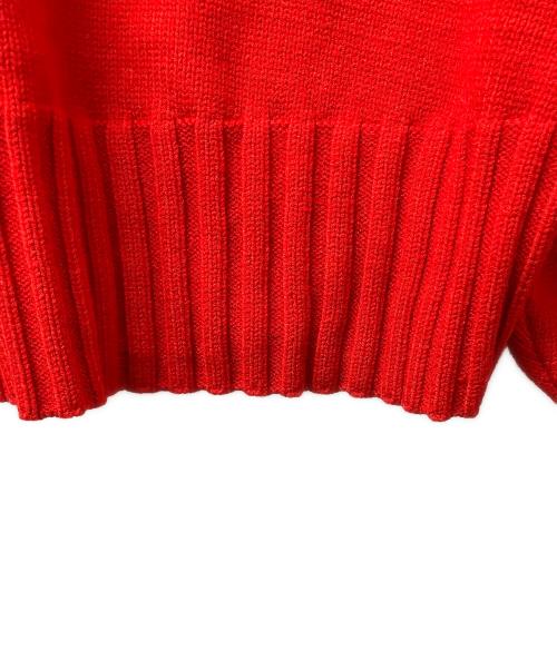 adidas（アディダス）adidas (アディダス) Ivy Park (アイビー・パーク) 厚手ニット タートルネックセーター レッド サイズ:Mの古着・服飾アイテム