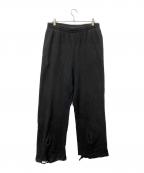 Gosha Rubchinskiyゴーシャラブチンスキー）の古着「スウェットパンツ DOUBLE CUFF 変型ジャージパンツ」｜ブラック