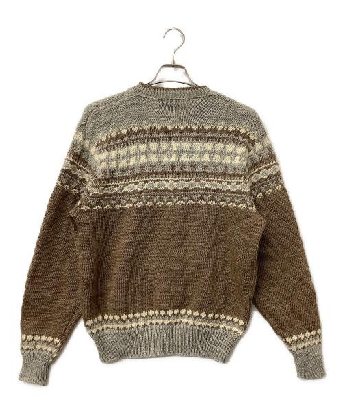 PENDLETON（ペンドルトン）PENDLETON (ペンドルトン) ニット 70's フェアアイル柄厚手ニット ブラウン サイズ:Lの古着・服飾アイテム