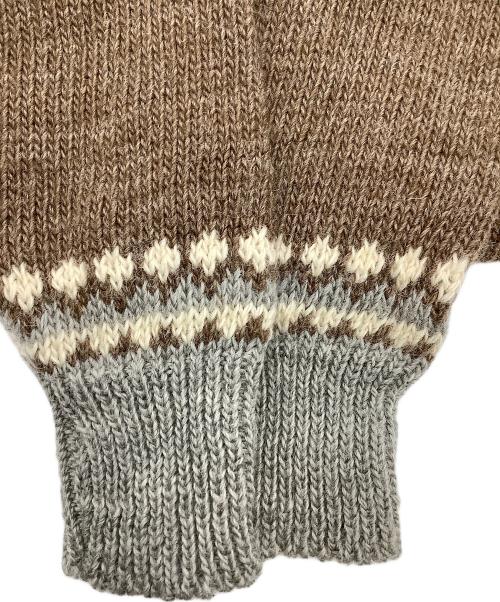 PENDLETON（ペンドルトン）PENDLETON (ペンドルトン) ニット 70's フェアアイル柄厚手ニット ブラウン サイズ:Lの古着・服飾アイテム