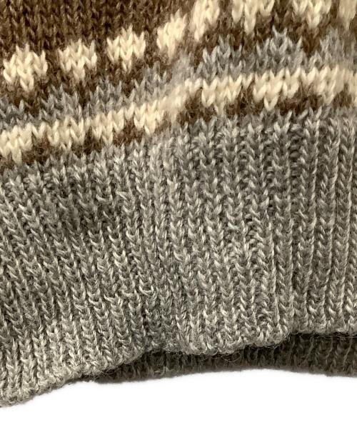 PENDLETON（ペンドルトン）PENDLETON (ペンドルトン) ニット 70's フェアアイル柄厚手ニット ブラウン サイズ:Lの古着・服飾アイテム