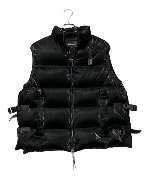 EMPORIO ARMANI（エンポリオ アルマーニ）EMPORIO ARMANI (エンポリオ アルマーニ) ダウンベスト　 ブラック サイズ:54の古着・服飾アイテム