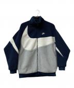 NIKEナイキ）の古着「フリースジャケット」｜ネイビー×ホワイト
