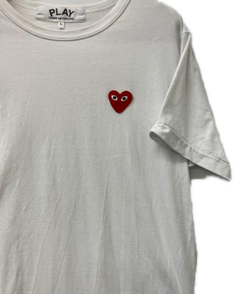 PLAY COMME des GARCONS（プレイコムデギャルソン）PLAY COMME des GARCONS (プレイコムデギャルソン) 半袖カットソー ホワイト サイズ:Lの古着・服飾アイテム