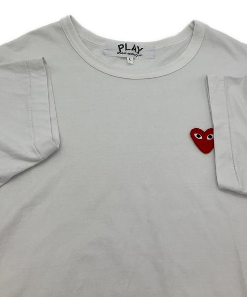 PLAY COMME des GARCONS（プレイコムデギャルソン）PLAY COMME des GARCONS (プレイコムデギャルソン) 半袖カットソー ホワイト サイズ:Lの古着・服飾アイテム