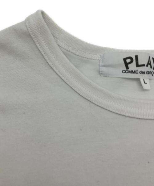 PLAY COMME des GARCONS（プレイコムデギャルソン）PLAY COMME des GARCONS (プレイコムデギャルソン) 半袖カットソー ホワイト サイズ:Lの古着・服飾アイテム
