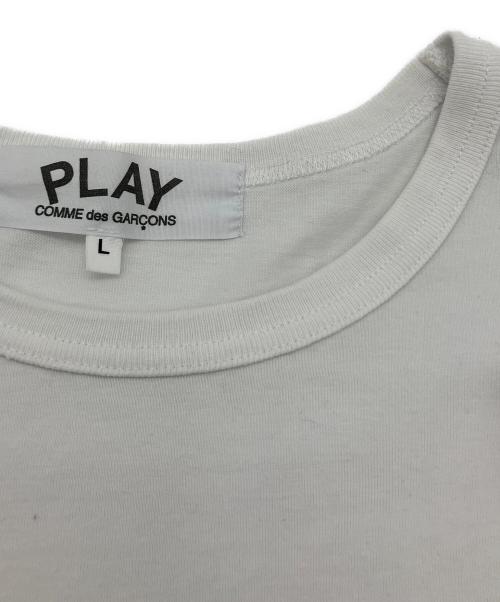 PLAY COMME des GARCONS（プレイコムデギャルソン）PLAY COMME des GARCONS (プレイコムデギャルソン) 半袖カットソー ホワイト サイズ:Lの古着・服飾アイテム