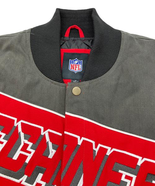 NFL（ナショナル・フットボール・リーグ）NFL (ナショナル・フットボール・リーグ) スタジャン　タンパベイ・バッカニアーズ レッド サイズ:Mの古着・服飾アイテム