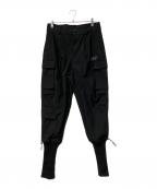 grambグラム）の古着「Long rib cargo pants / ロングリブカーゴパンツ」｜ブラック