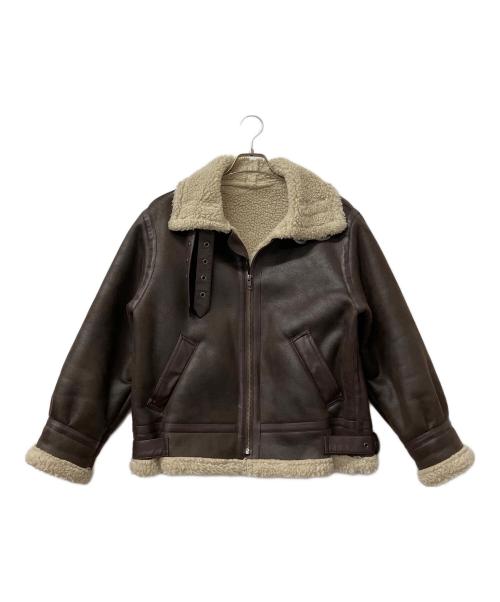 UNGRID（アングリッド）UNGRID (アングリッド) フェイクムートンコート ブラウン サイズ:Sの古着・服飾アイテム