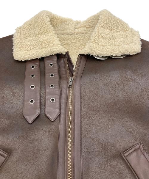 UNGRID（アングリッド）UNGRID (アングリッド) フェイクムートンコート ブラウン サイズ:Sの古着・服飾アイテム