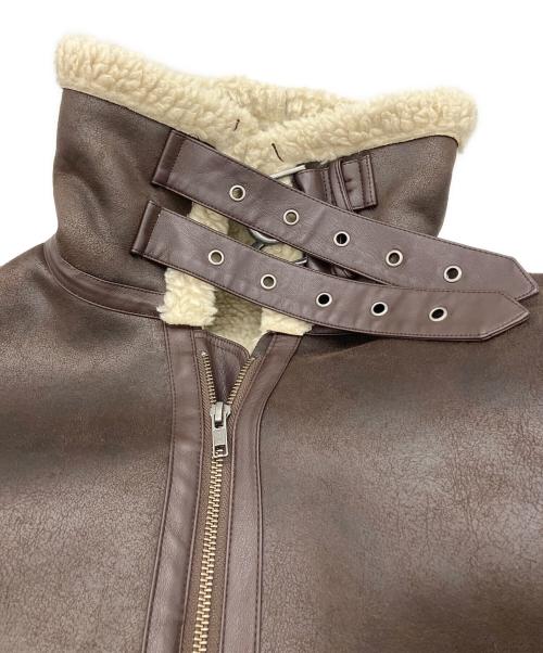 UNGRID（アングリッド）UNGRID (アングリッド) フェイクムートンコート ブラウン サイズ:Sの古着・服飾アイテム