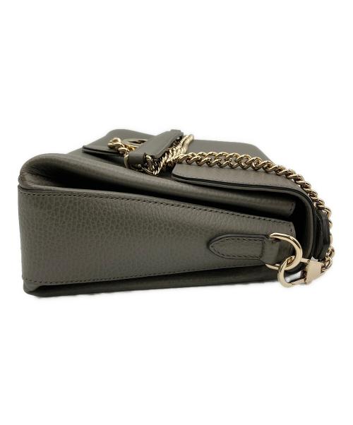 GUCCI（グッチ）GUCCI (グッチ) ショルダーバッグ インターロッキングG チェーンショルダーバッグ グレーの古着・服飾アイテム