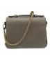 GUCCI (グッチ) ショルダーバッグ インターロッキングG チェーンショルダーバッグ グレー：70000円