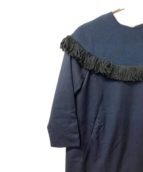 aurea（アウレア）aurea (アウレア) 長袖ワンピース ネイビー サイズ:FREE 未使用品の古着・服飾アイテム