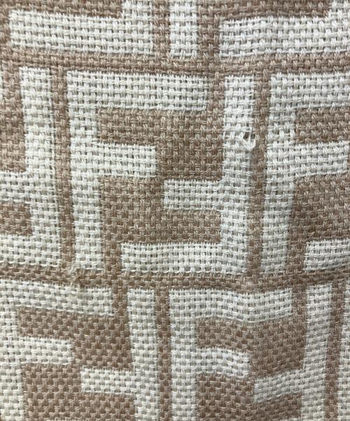 FENDI（フェンディ）FENDI (フェンディ) マフラー ズッカ柄 ウールフリンジマフラー ベージュの古着・服飾アイテム