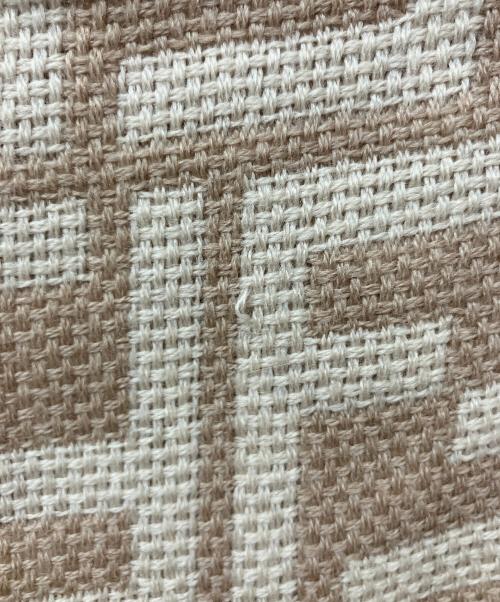 FENDI（フェンディ）FENDI (フェンディ) マフラー ズッカ柄 ウールフリンジマフラー ベージュの古着・服飾アイテム
