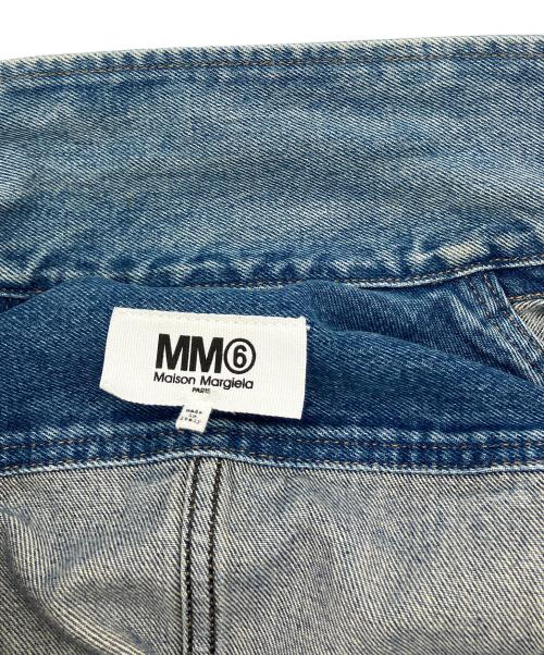 MM6 Maison Margiela（エムエムシックスメゾンマルジェラ）MM6 Maison Margiela (エムエムシックスメゾンマルジェラ) ノースリーブワンピース デニム 切替 デザイン ノースリーブワンピース インディゴ サイズ:38の古着・服飾アイテム