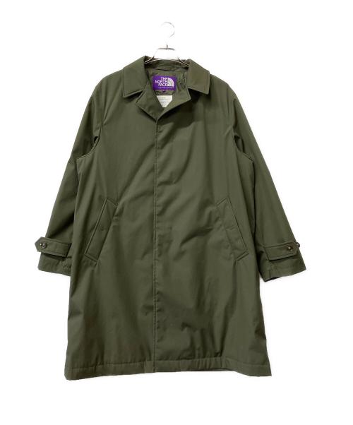 THE NORTHFACE PURPLELABEL（ザ・ノースフェイス パープルレーベル）THE NORTHFACE PURPLELABEL BEAMS (ビームス) ステンカラーコート 無地　　65/35 Insulation Soutien Collar Coat グリーン サイズ:Lの古着・服飾アイテム