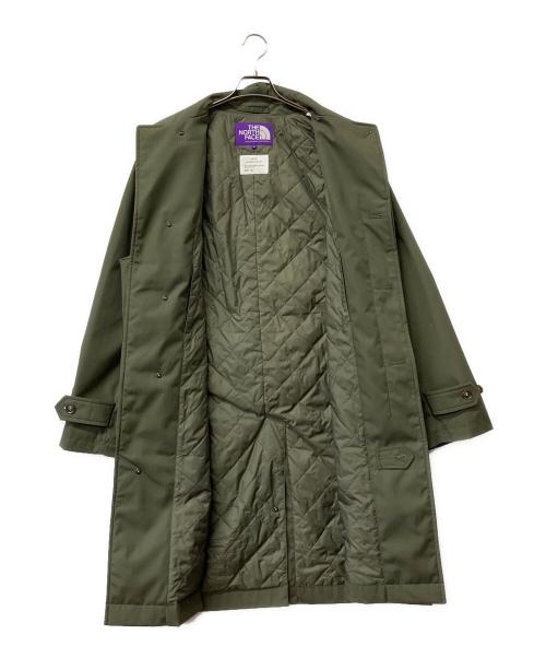 THE NORTHFACE PURPLELABEL（ザ・ノースフェイス パープルレーベル）THE NORTHFACE PURPLELABEL BEAMS (ビームス) ステンカラーコート 無地　　65/35 Insulation Soutien Collar Coat グリーン サイズ:Lの古着・服飾アイテム