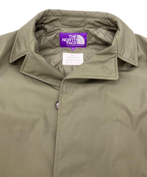 THE NORTHFACE PURPLELABEL（ザ・ノースフェイス パープルレーベル）THE NORTHFACE PURPLELABEL BEAMS (ビームス) ステンカラーコート 無地　　65/35 Insulation Soutien Collar Coat グリーン サイズ:Lの古着・服飾アイテム