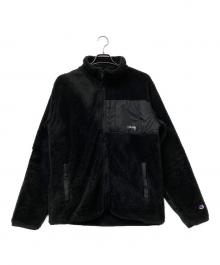 Champion×stussy（チャンピオン×ステューシー）の古着「ボアジャケット」｜ブラック