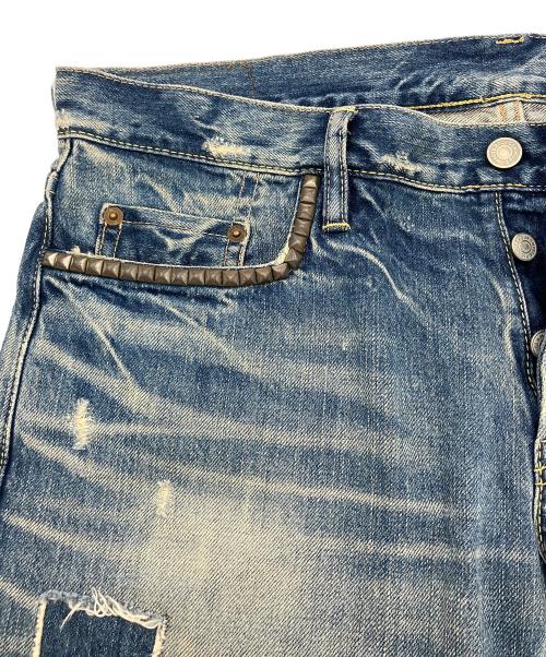 Hysteric Glamour（ヒステリックグラマー）Hysteric Glamour (ヒステリックグラマー) ダメージ加工ジーンズ インディゴ サイズ:34の古着・服飾アイテム