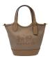 COACH (コーチ) COACH　ハンナ バケット バッグ・ホース アンド キャリッジ　ハンドバッグ ベージュ：15000円
