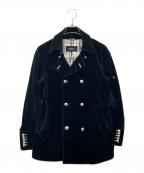 BURBERRY BLACK LABELバーバリーブラックレーベル）の古着「BURBERRY BLACK LABEL　ベロアナポレオンコート」｜ブラック